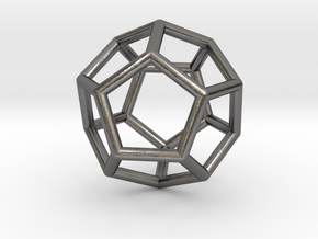 0022 Fullerene c20ih Bonds (Dodecahedron) in Polished Nickel Steel