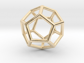 0022 Fullerene c20ih Bonds (Dodecahedron) in 14K Yellow Gold