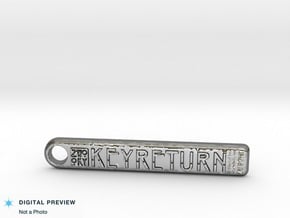 ZWOOKY Style 131 Sample - keychain keyreturn  in Fine Detail Polished Silver