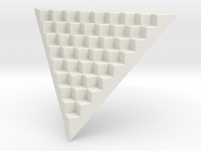 Pyramid Base for 12mm Dice (8 per edge) in White Natural Versatile Plastic