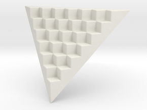 Pyramid Base for 16mm Dice (6 per edge) in White Natural Versatile Plastic