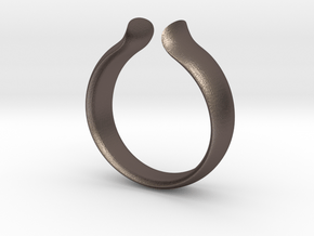 Omega Ring in Polished Bronzed Silver Steel