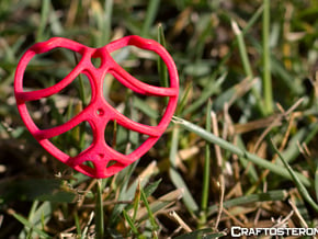 Heart-Shaped Rib-Cage 1.5 Inch in Red Processed Versatile Plastic
