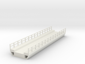 N Modern Concrete Bridge Deck Single Track 140mm in White Natural Versatile Plastic
