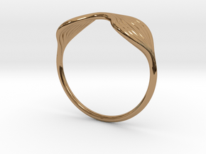 Flow Ring 02 in Polished Brass