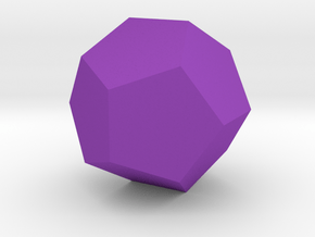 Dodecahedron in Purple Processed Versatile Plastic