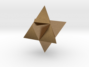 Star Tetrahedron (Merkaba) in Natural Brass