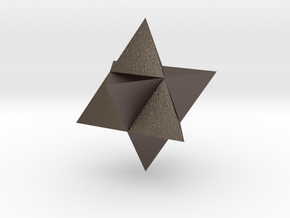 Star Tetrahedron (Merkaba) in Polished Bronzed Silver Steel