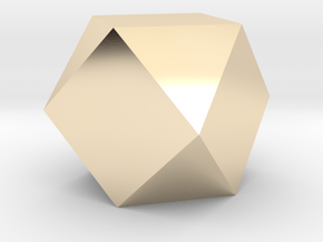 Cube Octahedron (Vector Equilibrium) in 14K Yellow Gold