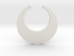 Faux Septum Ring -  Crescent (medium) in White Natural Versatile Plastic
