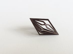 Diamond Pendant mk2 in Polished Bronze Steel