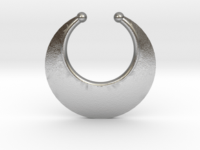 Faux Septum Ring -  Crescent (medium) in Natural Silver