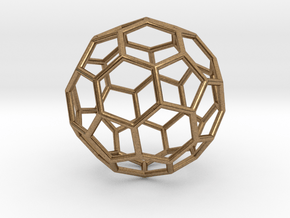 0024 Fullerene c60-ih Bonds/Truncated icosahedron in Natural Brass