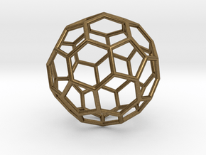 0024 Fullerene c60-ih Bonds/Truncated icosahedron in Natural Bronze