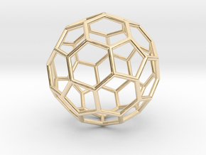 0024 Fullerene c60-ih Bonds/Truncated icosahedron in 14K Yellow Gold