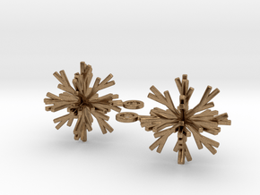 Snowflake Earring Iva in Natural Brass
