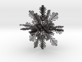 Snowflake for Decoration in Polished Nickel Steel