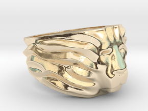 Lion's Head Ring in 14K Yellow Gold