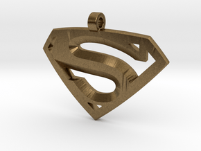 Superman Medallion in Natural Bronze
