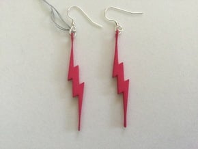 Lightning Bolt CN Power Earrings / Pendant L914001 in Pink Processed Versatile Plastic
