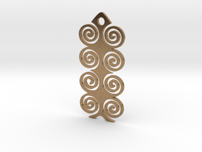 Spiral Pendant in Natural Brass