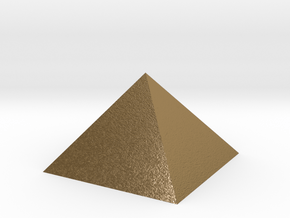 Golden Pyramid in Polished Gold Steel