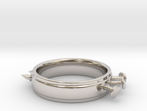 Nailed Wedding Ring - Size 7 in Platinum