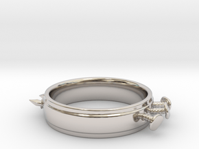 Nailed Wedding Ring - Size 9 in Platinum