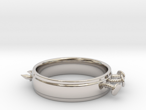Nailed Wedding Ring - Size 10 in Platinum