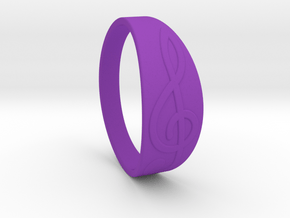 Size 10 M G-Clef Ring  in Purple Processed Versatile Plastic
