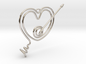 Heart Pendant  in Platinum