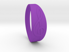 Size 9 M G-Clef Ring  in Purple Processed Versatile Plastic