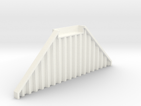 N Scale Bridge Abutment Sheet Piling (55mm) in White Processed Versatile Plastic