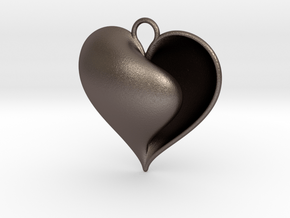 Shy Love (from $12.50) in Polished Bronzed Silver Steel: Large