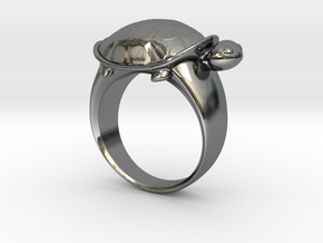 Turtle Ring (Size 7.5) in Fine Detail Polished Silver