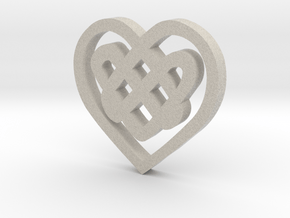 Celtic Heart Knot in Natural Sandstone