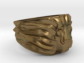 Lion's Head Ring in Natural Bronze