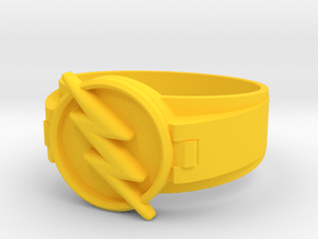 Reverse Flash Ring Size 15 23.80 MM in Yellow Processed Versatile Plastic