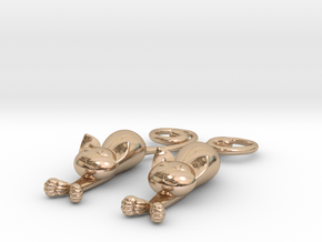 Kittens - earrings in 14k Rose Gold