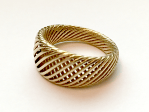 Twisted Ring - Size 5 in Natural Brass