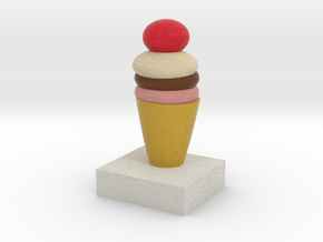 One Ice Cream Model in Full Color Sandstone