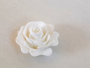 Rose in White Processed Versatile Plastic