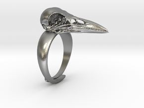 Crow Ring - adjustable in Natural Silver