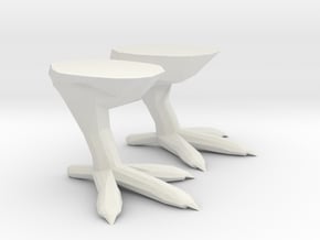 Little Feet for Everything - Chicken (1.5"h) in White Natural Versatile Plastic