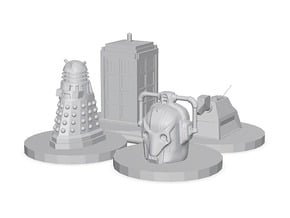 Monopoly type pawns Doctor Who in Tan Fine Detail Plastic