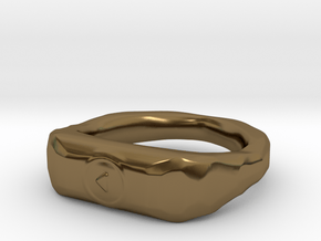"Play" ring 1-st edition, "Player" jewelry collect in Polished Bronze