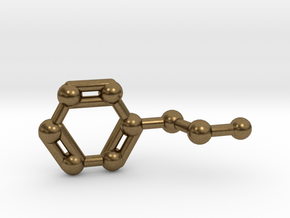 Phenethylamine Molecule Keychain Pendant in Natural Bronze