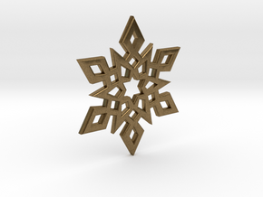 Snowflake Charm 2 in Natural Bronze