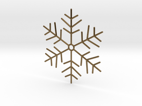 Snowflake Pendant 4 in Natural Bronze