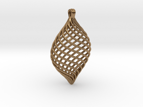 Twisted Pendant in Natural Brass